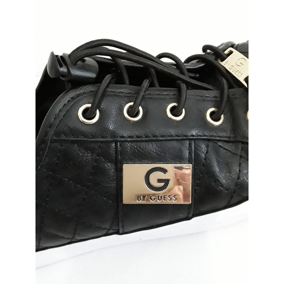 Guess Sz 7.5M G by Guess Black & Gold Backer 2 Quilted Sneakers - Picture 6 of 10